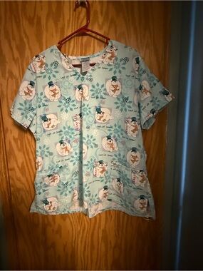 Frosty the Snowman XL scrub top